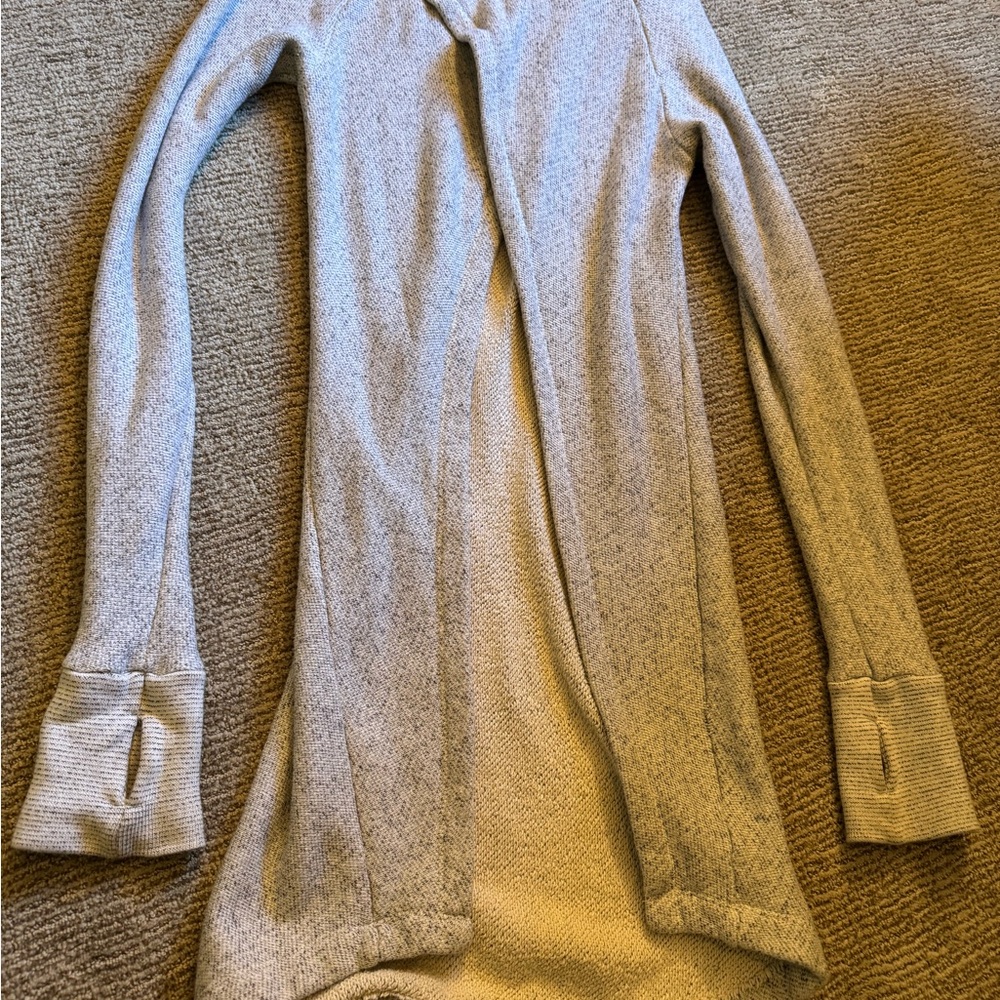 Kiya Tomlin Uptown Heather Oatmeal long sweatshirt wrap